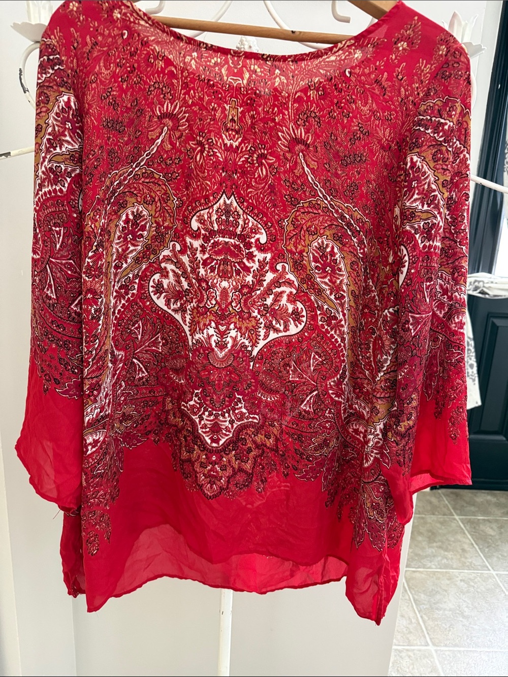 Rose & Olive Red Blouse